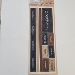 NEW Lot 8 MME Adhesive Twill Scrapbooking Kit Titles Word Labels Ribbon -G