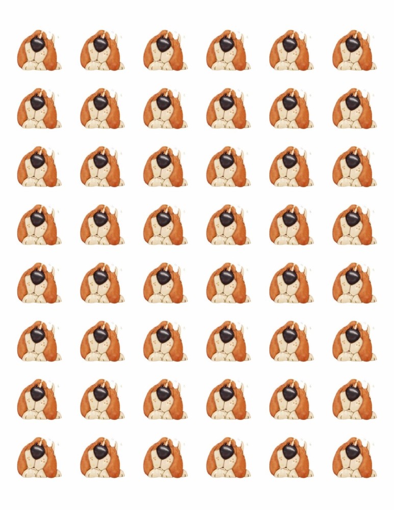 48 HOUND DOG ENVELOPE SEALS LABELS STICKERS 1.2″ ROUND !
