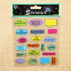 Nicole Industries Everyday Phrases Prismatic Sparkle Stickers