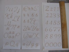 Colorbok ELEGANT NORTH SHORE Rub On Transfers Letters & Number 3 Sheets