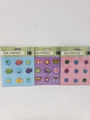 K COMPANY Flower Fish & Butterfly Brads set of 3 9 In Each Packet