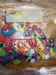 Lot Of Craft Items Scrapbooking Beads Buttons Appliqués More