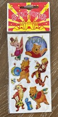 VTG Winnie The Pooh Piglet Tigger Stickers Gold Trim Made In Taiwan 1 Sheet NOP