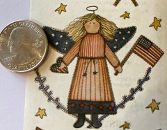 GOD BLESS AMERICA Sticker(2.5”x4.5”)Joy Marie•Colorbok•July 4th•Independence Day