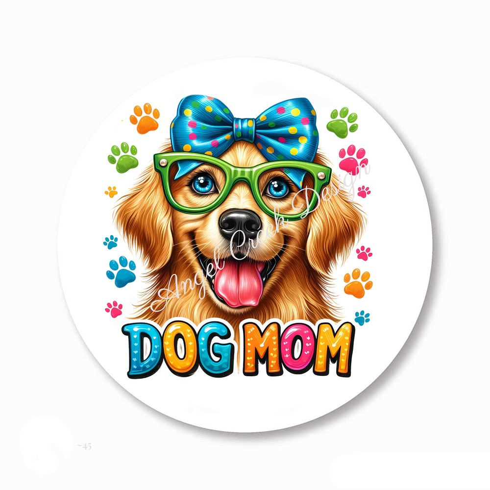 Dog Mom Golden Retriever Stickers Paw Prints Dog Favors Labels Envelope Seals