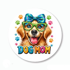Dog Mom Golden Retriever Stickers Paw Prints Dog Favors Labels Envelope Seals