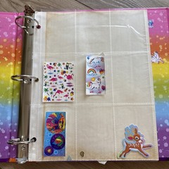 VTG Lisa Frank My Sticker Collection 3 Ring Binder Kitten Bubbles w/Stickers