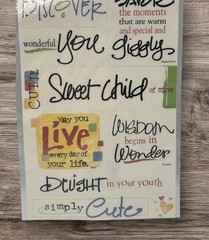 Deja Views This Child of Mine Wonderful Words Scrapbooking Stickers NEW
