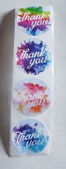 25 «Thank You» Scrapbook Sticker Round Envelope Labels 1″