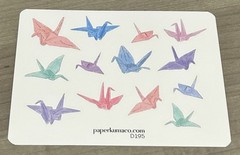 NEW PaperKumaCo Paper Crane Doodles Sticker Sheet Paper Kuma Co PKC Stickers