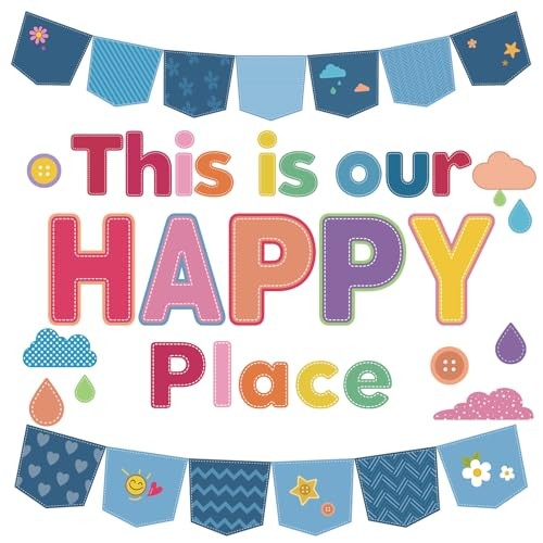 43 Pcs This is Our Happy Place Bulletin Board Set Welcome Back to School