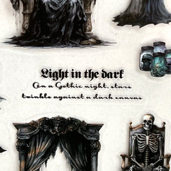Gothic Night Halloween Stickers 2 Sheets Junk Journal Collage