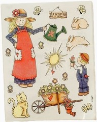 New Vintage Lot of Provo Craft Sheets of Garden Stickers & Die Cuts & Laser Cuts