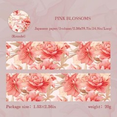 Flower Washi Tapes Bloom Roses Peony Stickers Scrapbooking Japanese Paper Roll