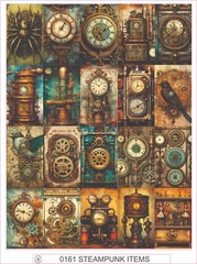 STEAMPUNK ITEMS – COMPLETE SHEET OF 20 STICKERS