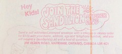 Vtg Sandylion Sticker Sheet Doll Trivia 1984 Sticker Club HTF Canada Made Rare