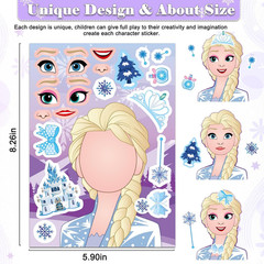 36PCS Make a Face Stickers for Kids, Birthday Party Favors Stickers for Kids, Fu