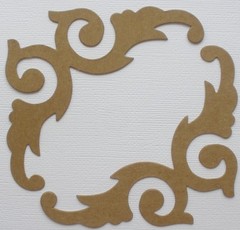 (4) ELEGANT CORNER FLOURiSH – Accent Scrolls Bare Chipboard Die Cuts