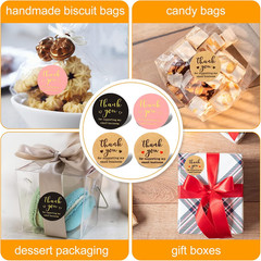Thank You round Stickers for Supporting My Small Business Adhesive Labels