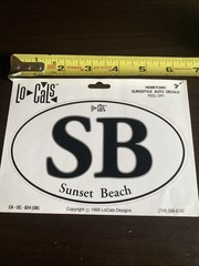 Vintage 1995 Sunset Beach Auto Decal / Sticker – 6” X 3.5”