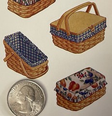 WICKER BASKET Stickers(8pc) Village Press•Fruit•Household •Picnic•Home•Organizer