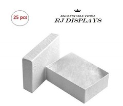 RJ Displays 25 Pack Cotton Filled Swirl White Paper Cardboard Pocket Watch Je…