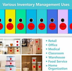 Self-Adhesive 600 PCS Red Circle Labels – Vivid 2″ Dots for Inventory Management