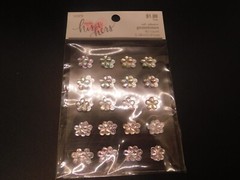 His & Hers Self adhesive flower rhinestone stickers 40 count .38in