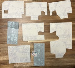 vintage sandylion and mrs grossman sticker lot Mini Farm Animals, Barn Tractor.
