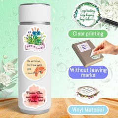 200 Pcs Inspirational Bible Verse Stickers for Water Bottle Scrapbook Laptop