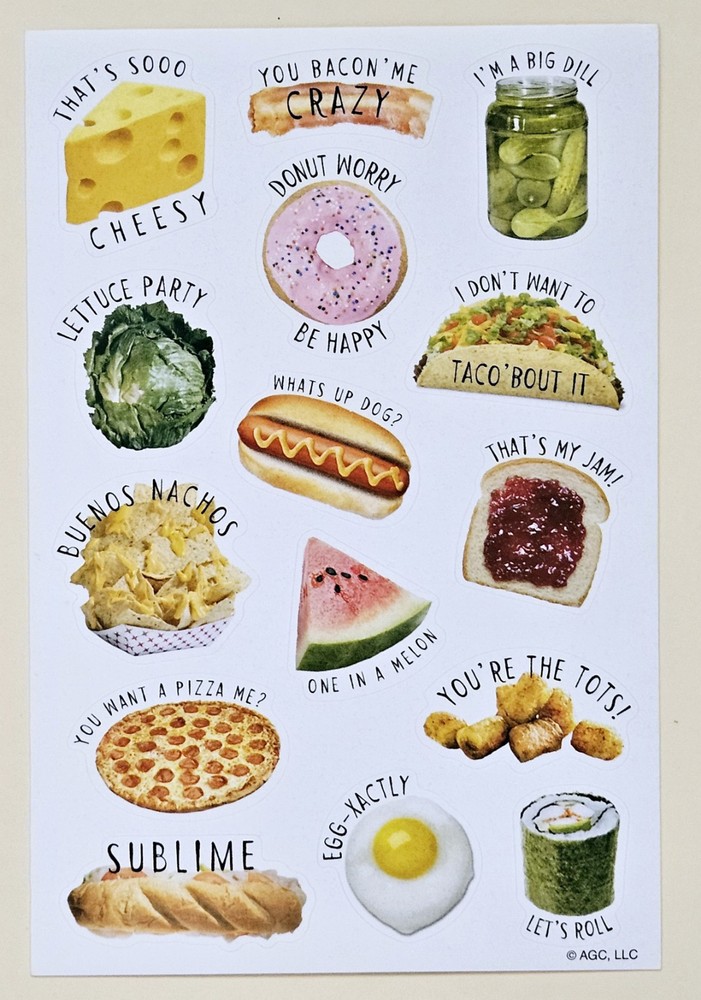 Themed /Food, Emoji Sticker sheet