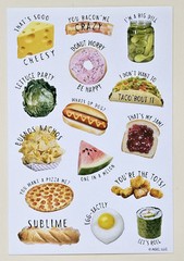 Themed /Food, Emoji Sticker sheet