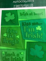 2 Pkgs Hallmark St Patrick’s Day Stickers Shamrocks Irish Sayings Cheers KISS Me