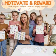 Sticker Chart for Kids 70 PCS Chore Chart for Kids with 2640 Star Stickers
