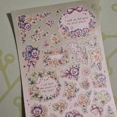 Cottagecore Floral Flowers Bunny Spring Sticker stickii club Bundle Lot journal