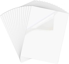 Translucent Waterproof Vinyl Sticker Paper – 15 Sheets 8.5 x 11 – Quick Dry