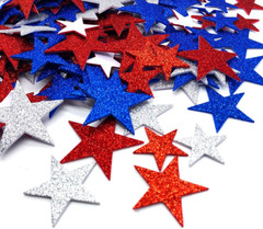 200 Pcs Glitter Star Stickers Patriotic Decoration Self Adhesive Star Shape Glit