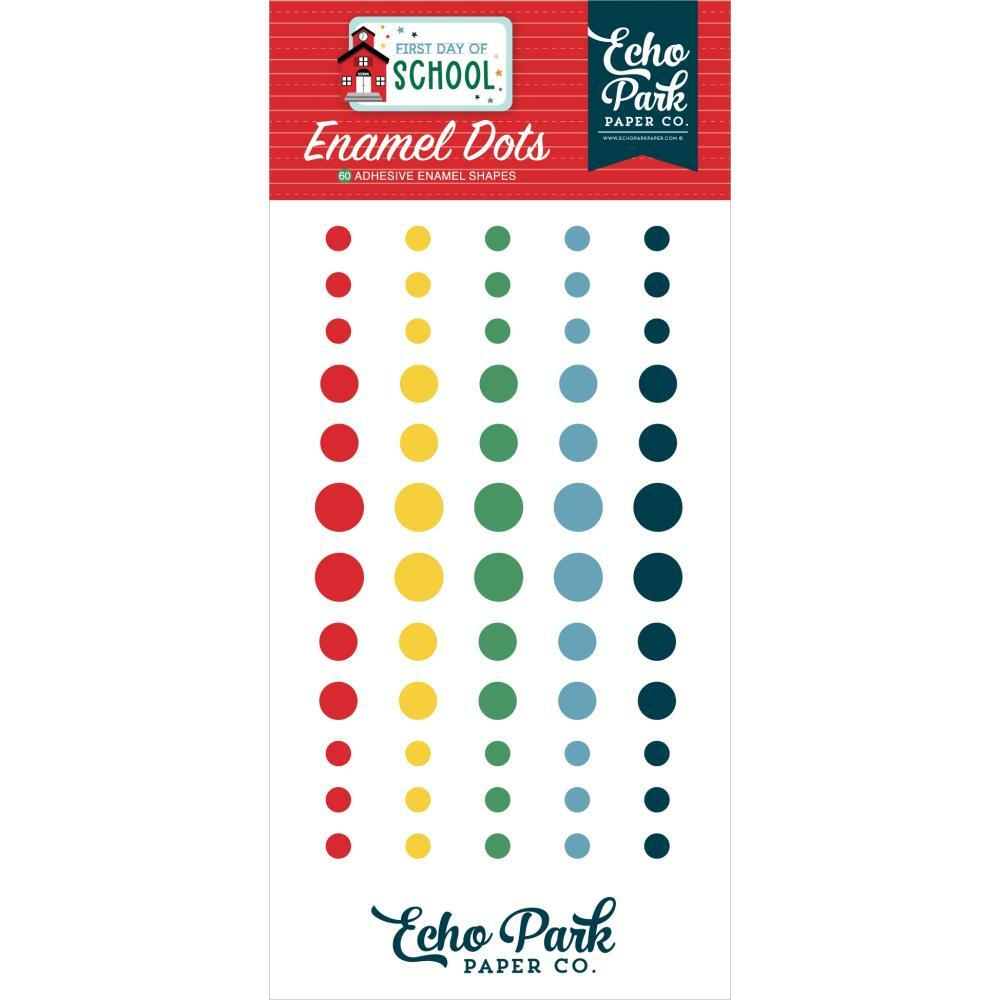 Crafts Enamel Dots EP 1st Day of School Red Yellow Green Blue