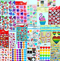 555+ STICKERS! Love Lot Valentine Day Theme DIY Cards Hearts Flowers Teacher