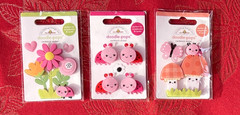 #D4 – LADYBUG GARDEN MUSHROOMS LADYBUG FLOWERS HEARTS DOODLEBUG DOODLE-POPS