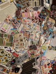 Scrapbooking Mixed Lot of Stickers Die Cuts Chipboard No Bunny Jolee’s Colorbok