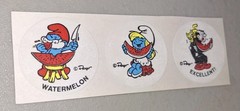 vintage Stickers,smurf Scratch N Sniff, WATERMELON strip Rare