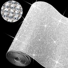 Outus 60750 Pieces Self Adhesive Rhinestone Sheets 59 x 7.87 Inch Bling Glitter