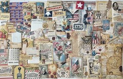 250pcs AMERICA 250 USA JUNK JOURNAL-SCRAPBOOK KIT W/JOURNAL – AUTHENTIC EPHEMERA