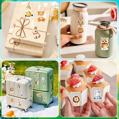 1200 Pcs Cute Baby Animal Stickers for Kids – Bulk Roll, 16 Fun Styles