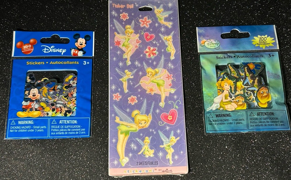3 Pk Sticker Deal/ Tinker Bell w/ 2 sheets, Mickey & Friends, & Tinker Bell