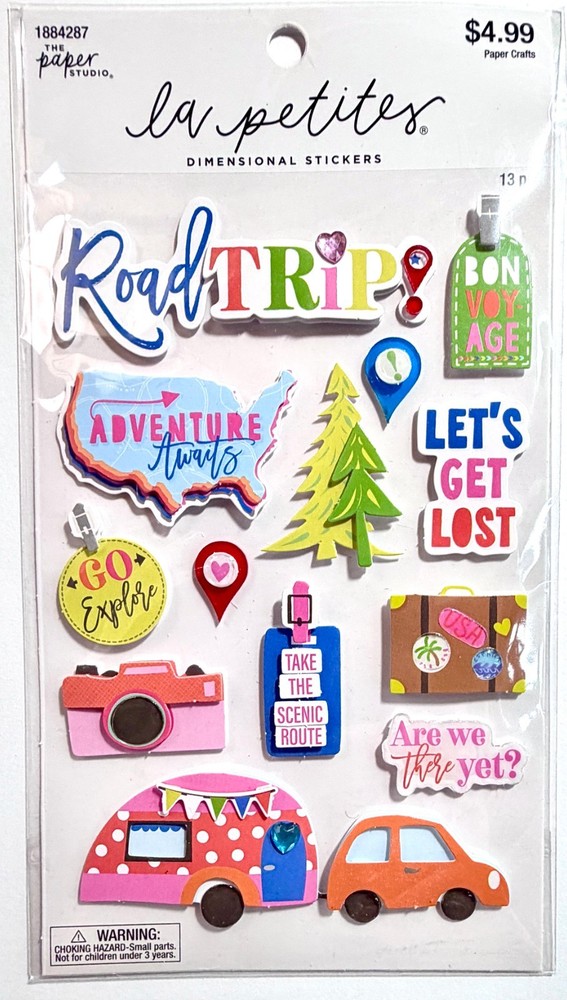 Road Trip Stickers Scrapbooking Journal Card Paper Studio