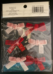 RECOLLECTIONS VALENTINE’S DAY VELVETEEN BOWS DIMENSIONAL STICKERS 6PC ROMANCE