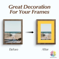 Mat Board Center, Pack of 10, 12×16 Mixed Color White Core Picture Mats for 8…