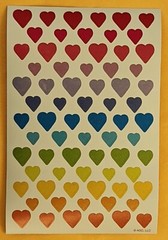 Hearts Love. Single Sticker Sheet